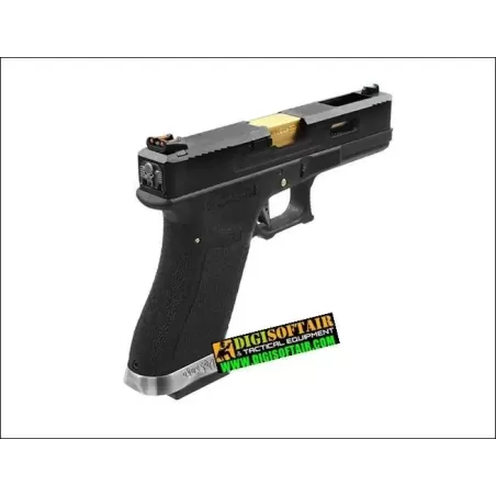 WE modello glock G17 Custom G FORCE series black PISTOLA SOFTAIR A GAS WE modello glock G17 Custom G FORCE series black PISTOLA SOFTAIR A GAS