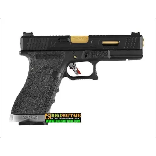 WE modello glock G17 Custom G FORCE series black PISTOLA SOFTAIR A GAS