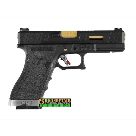 WE modello glock G17 Custom G FORCE series black PISTOLA SOFTAIR A GAS WE modello glock G17 Custom G FORCE series black PISTOLA SOFTAIR A GAS