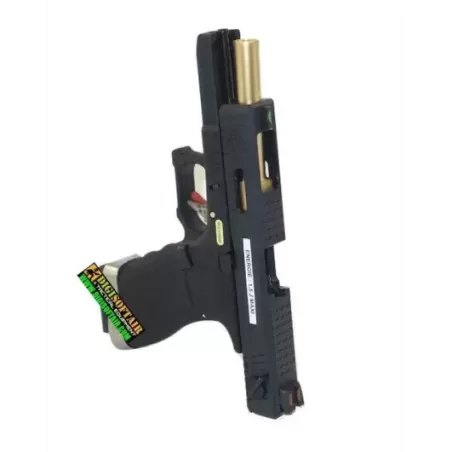 WE modello glock G17 Custom G FORCE series black PISTOLA SOFTAIR A GAS WE modello glock G17 Custom G FORCE series black PISTOLA SOFTAIR A GAS