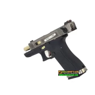 WE modello glock G17 Custom G FORCE series black, silver slide PISTOLA SOFTAIR A GAS 2
