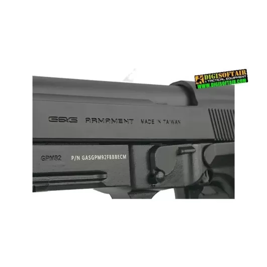 G&G PISTOLA GAS GPM-92F FULL METAL BB BK
