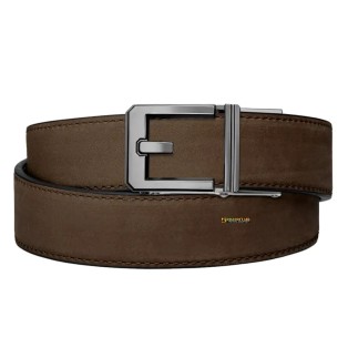 Kore Essentials X3 Gunmetal buckle Coffee Buffalo Leather Gun Belt