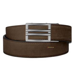 Kore Essentials X1 Gunmetal buckle Coffee Buffalo Leather Gun Belt