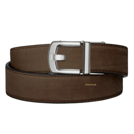 Kore Essentials X8N buckle Coffee Buffalo Leather Gun Belt