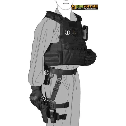 8K31 – Rotating Dis./Connect quick adapter Vega holster