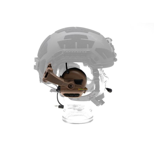 Earmor M32X ARC Coyote — cuffia tattica con microfono e adattatori casco