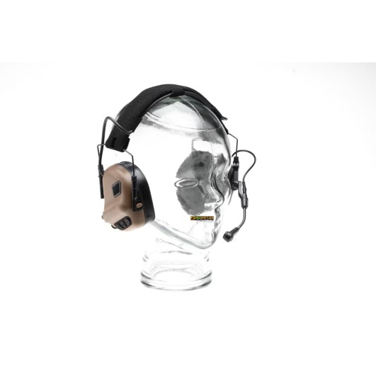 Earmor M32X ARC Coyote — cuffia tattica con microfono e adattatori casco