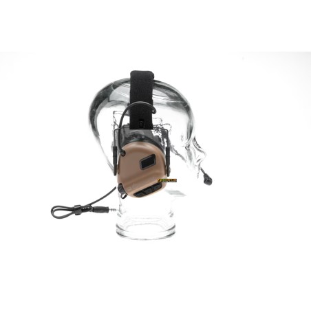 Earmor M32X ARC Coyote — cuffia tattica con microfono e adattatori casco