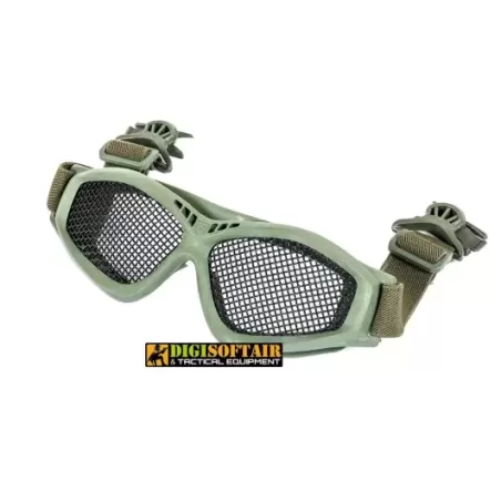 Black River Steel Mesh Goggles with Fast Helmet Clip OD Green