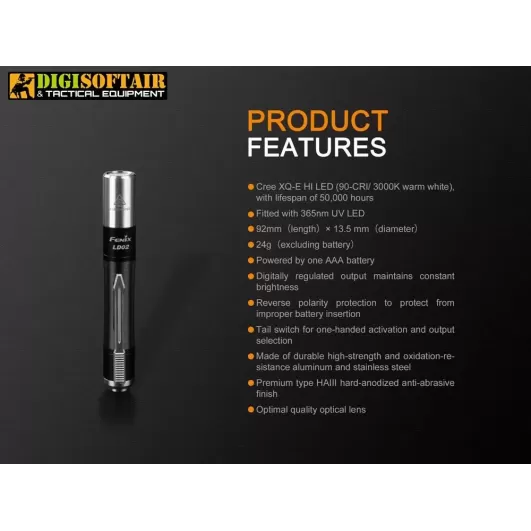 FENIX LD02 V2.0 pen flashlight