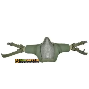 Maschera half face OLIVE adattabile a elmetto fast MA45V