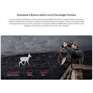 Hicmicro Habrok 4K, Binocolo Multispettro HE25L 2