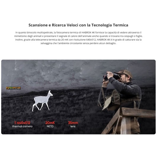 Hikmicro Habrok 4K, HE25L Multispectrum Binoculars