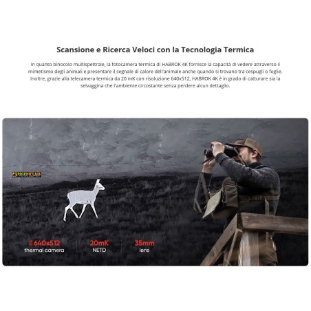 Hikmicro Habrok 4K, HE25L Multispectrum Binoculars