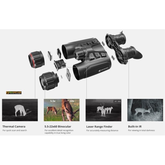 Hikmicro Habrok 4K, HE25L Multispectrum Binoculars