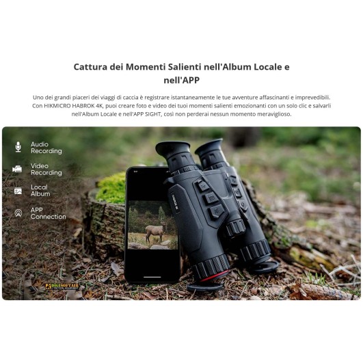 Hicmicro Habrok 4K, Binocolo Multispettro HE25L