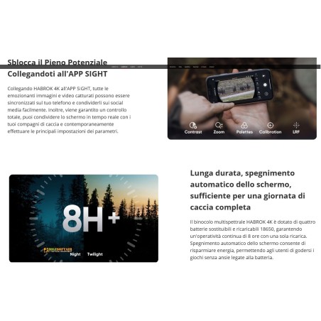 Hicmicro Habrok 4K, Binocolo Multispettro HE25L