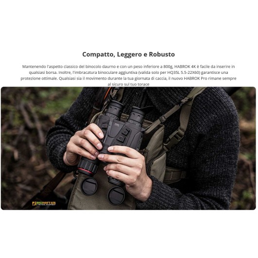 Hicmicro Habrok 4K, Binocolo Multispettro HE25L