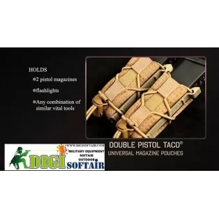 HSG DOUBLE PISTOL TACO coyote brown molle system 2