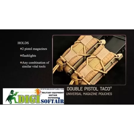 HSGI DOUBLE PISTOL TACO coyote brown molle system