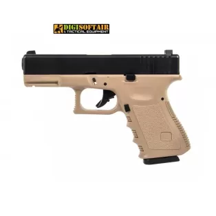 Evolution Glock 23 tan G23 gas blowback plastic slide