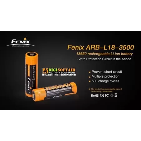 FENIX battery Li-ion 18650 3500 mah ARB L18 3500