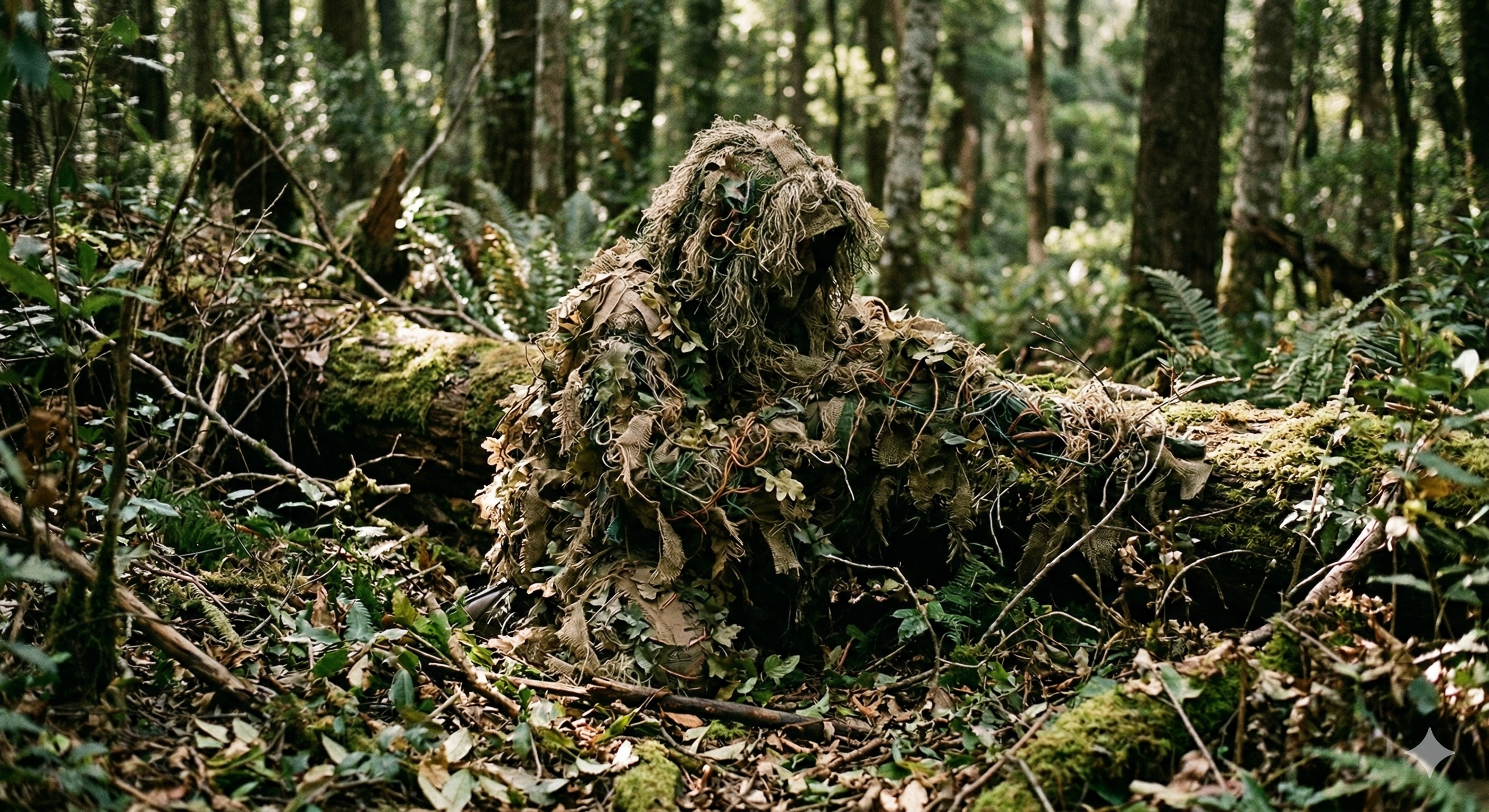 Ghillie suit, per mimetizzarsi totalmente nella natura